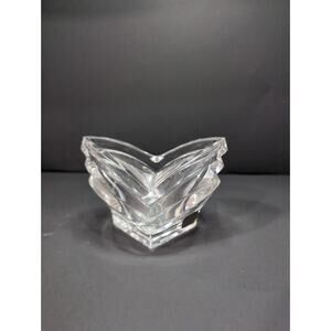 Mikasa Walther West Candy Dish, Crystal Candleholder V Shape,Clear Glass Germany